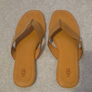 UGG Women's Brown Leather Sandals